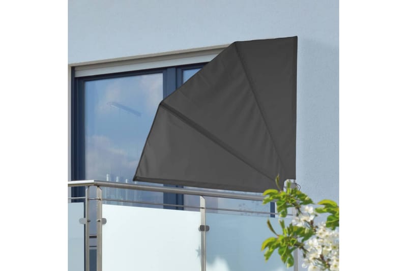 HI Balkongskjerm 1,2x1,2 m svart polyester - Hagemøbler - Solbeskyttelse - Markiser