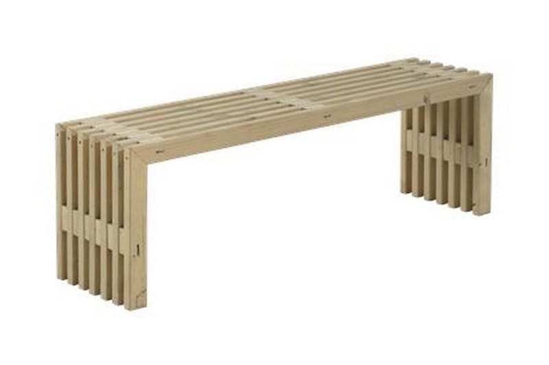 Design Rustikk Benk av Terrassebord 138x36x45 cm - Drivvedsfarget - Hagemøbler - Spisegrupper hage - Cafégrupper