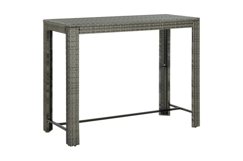 Utendørs barbord grå 140,5x60,5x110,5 cm polyrotting - Grå - Møbler - Stoler & lenestoler - Barstoler