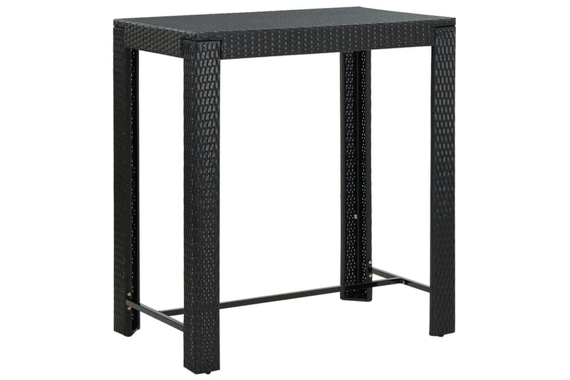 Utendørs barbord svart 100x60,5x110,5 cm polyrotting - Svart - Hagemøbler - Hagebord - Barbord