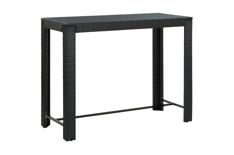 Utendørs barbord svart 140,5x60,5x110,5 cm polyrotting - Svart - Hagemøbler - Hagebord - Barbord