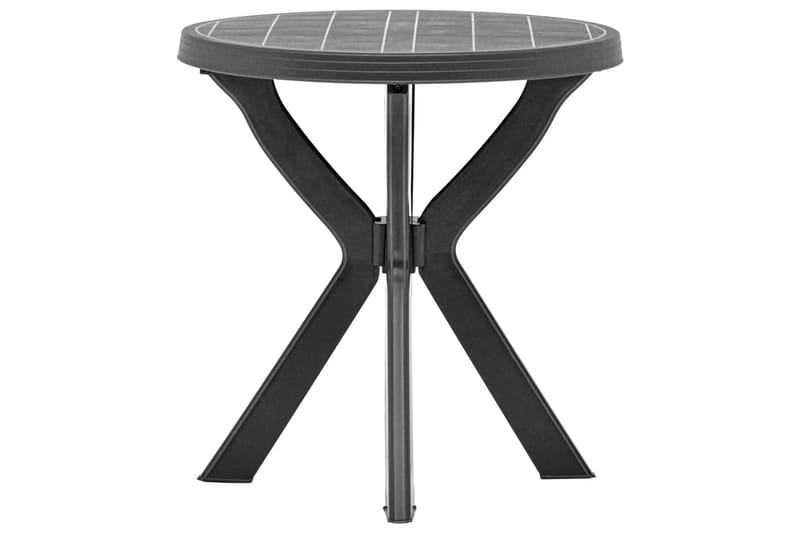 Bistrobord antrasitt Ø70 cm plast - Grå - Hagemøbler - Hagebord - Cafebord
