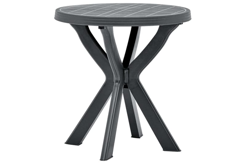 Bistrobord antrasitt Ø70 cm plast - Grå - Hagemøbler - Hagebord - Cafébord
