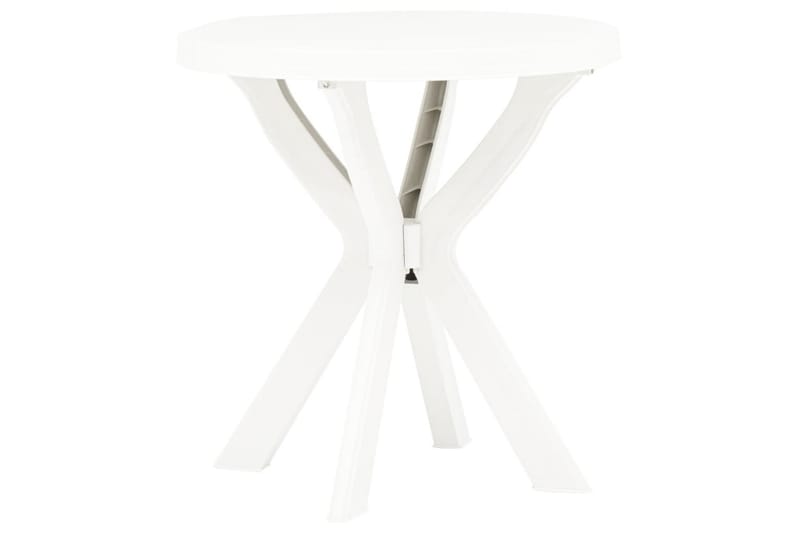 Bistrobord hvit Ø70 cm plast - Hagemøbler - Hagebord - Cafébord