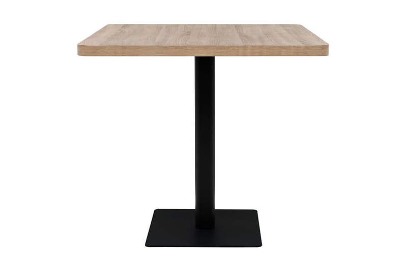 Bistrobord MDF og stål firkantet 80x80x75 cm eikefarge - Eik - Hagemøbler - Hagebord - Cafébord