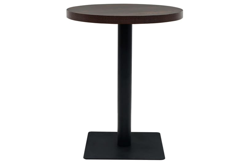 Bistrobord MDF og stål rund 60x75 cm mørk aske - Mørkebrun - Møbler - Bord - Spisebord & kjøkkenbord