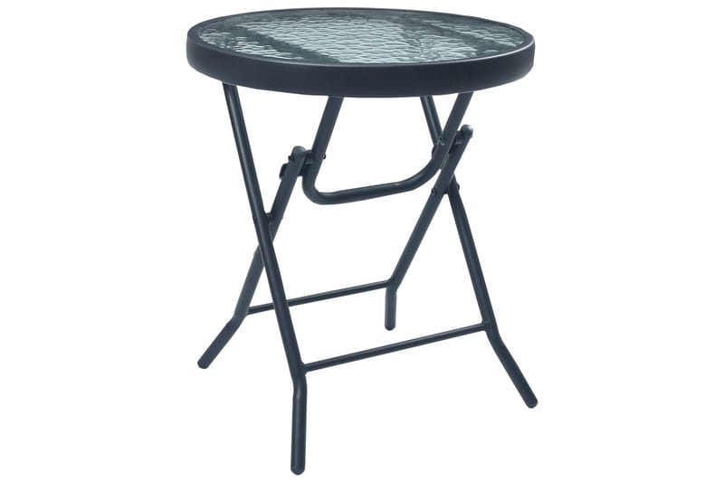 Bistrobord svart 40x46 cm stål og glass - Svart - Hagemøbler - Hagebord - Cafébord