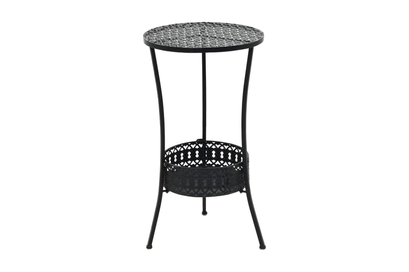 Bistrobord svart 40x70 cm metall - Svart - Hagemøbler - Hagebord - Cafébord