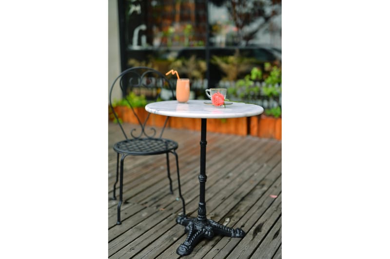Dorking Cafébord - Hvit/Svart - Hagemøbler - Hagebord - Cafébord