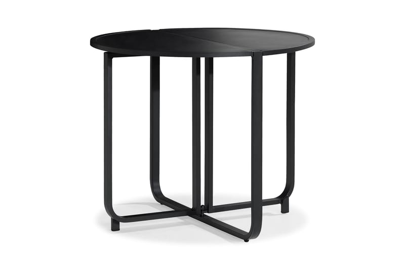 Flippy Cafébord 90 cm Rundt - Svart - Hagemøbler - Balkong - Balkongmøbler - Balkongbord