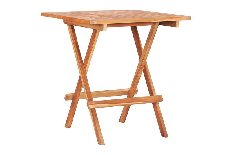 Sammenleggbart bistrobord 60x60x65 cm heltre teak - Brun - Hagemøbler - Hagebord - Cafebord