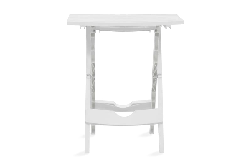 Sammenleggbart hagebord 45,5x38,5x50 cm hvit - Hagemøbler - Hagebord - Cafebord