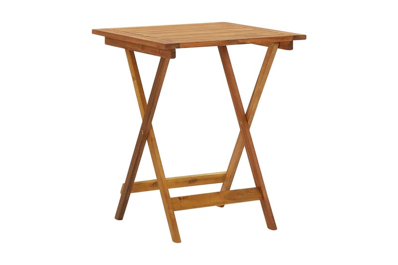 Sammenleggbart hagebord 60x60x75 cm heltre akasie - Brun - Hagemøbler - Hagebord - Cafébord