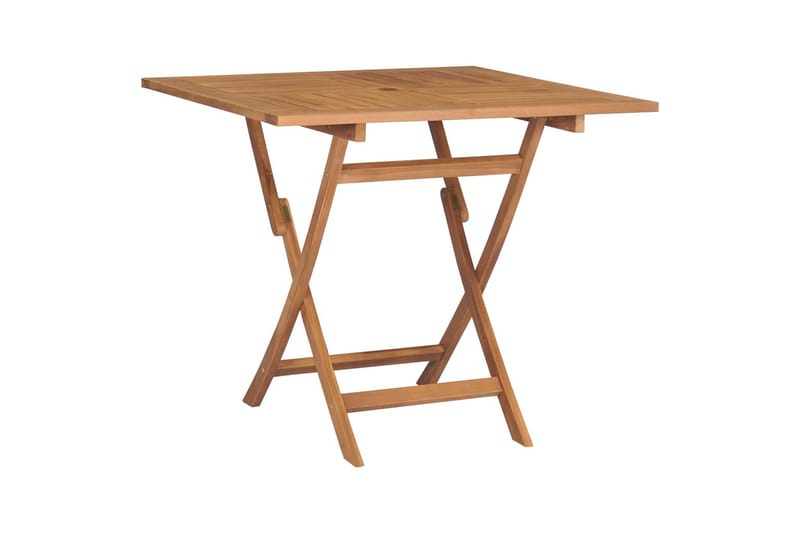 Sammenleggbart hagebord 85x85x76 cm heltre teak - Brun - Hagemøbler - Balkong - Balkongmøbler - Balkongbord