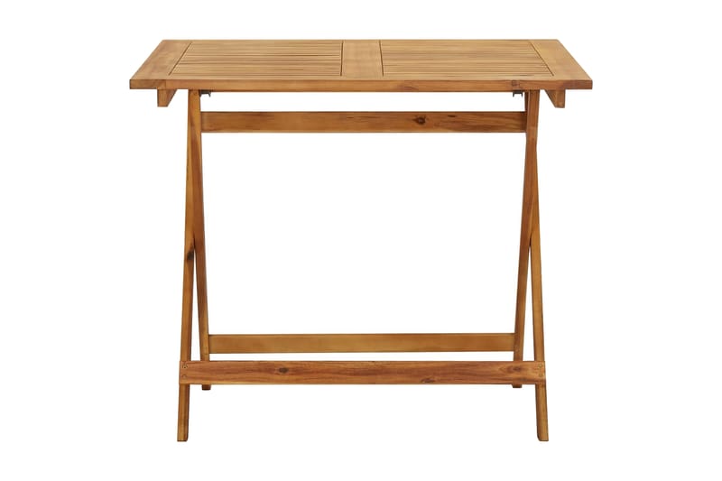 Sammenleggbart hagebord 90x90x75 cm heltre akasie - Brun - Hagemøbler - Hagebord - Cafebord