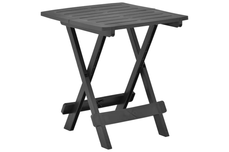 Sammenleggbart hagebord antrasitt 45x43x50 cm plast - Hagemøbler - Hagebord - Cafébord