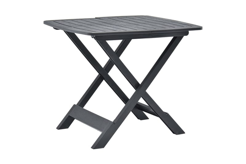 Sammenleggbart hagebord antrasitt 79x72x70 cm plast - Hagemøbler - Hagebord - Cafebord