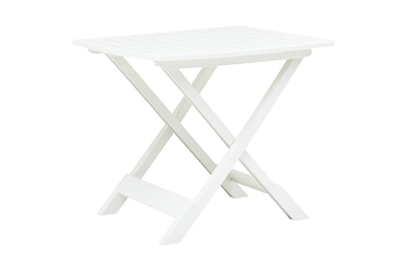 Sammenleggbart hagebord hvit 79x72x70 cm plast - Hagemøbler - Hagebord - Cafebord