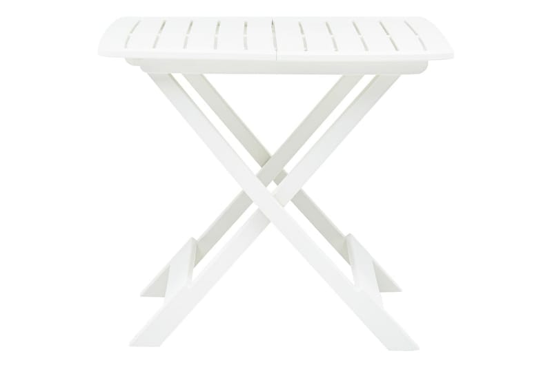 Sammenleggbart hagebord hvit 79x72x70 cm plast - Hagemøbler - Hagebord - Cafébord