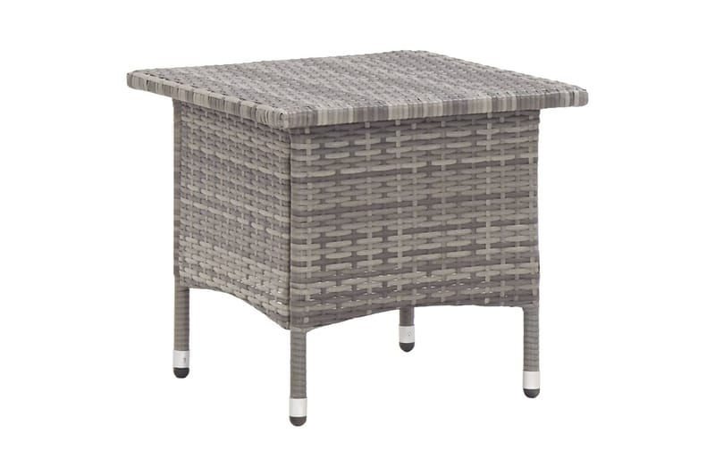 Tebord grå 50x50x47 cm polyrotting - Hagemøbler - Hagebord - Cafebord