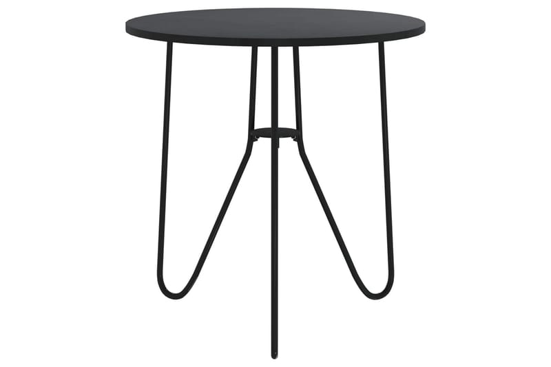 Tebord svart 48 cm MDF og jern - Svart - Hagemøbler - Hagebord - Cafebord