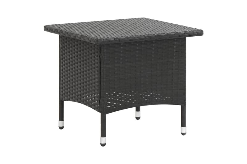 Tebord svart 50x50x47 cm polyrotting - Hagemøbler - Hagebord - Cafebord