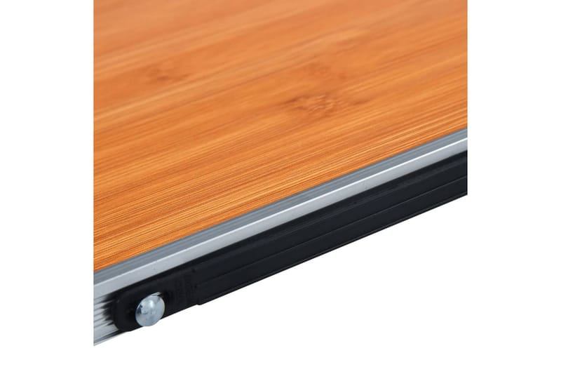 Sammenleggbart campingbord brun aluminium 60x40 cm - Hagemøbler - Hagebord - Campingbord
