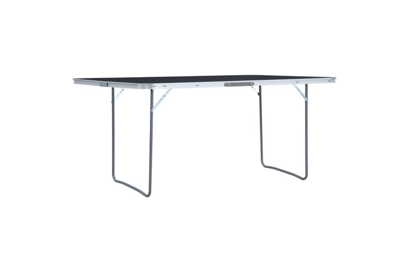 Sammenleggbart campingbord grå aluminium 180x60 cm - Hagemøbler - Hagebord - Campingbord