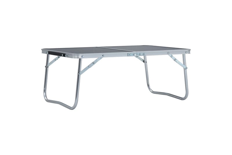 Sammenleggbart campingbord grå aluminium 60x40 cm - Hagemøbler - Hagebord - Campingbord