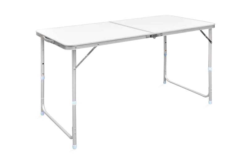 Sammenleggbart campingbord høydejusterbar aluminium 120x60cm - Hagemøbler - Hagebord - Campingbord
