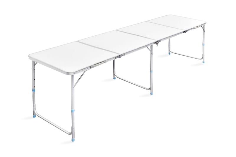 Sammenleggbart campingbord høydejusterbar aluminium 240x60cm - Hagemøbler - Hagebord - Campingbord
