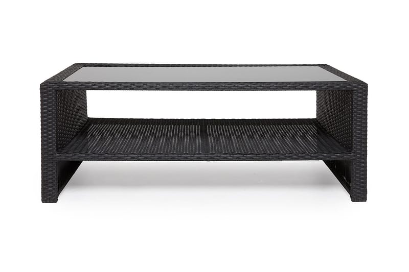 Wisconsin Bord 110 cm Kunstrotting/Svart - Svart - Hagemøbler - Hagebord - Loungebord & Sofabord utendørs
