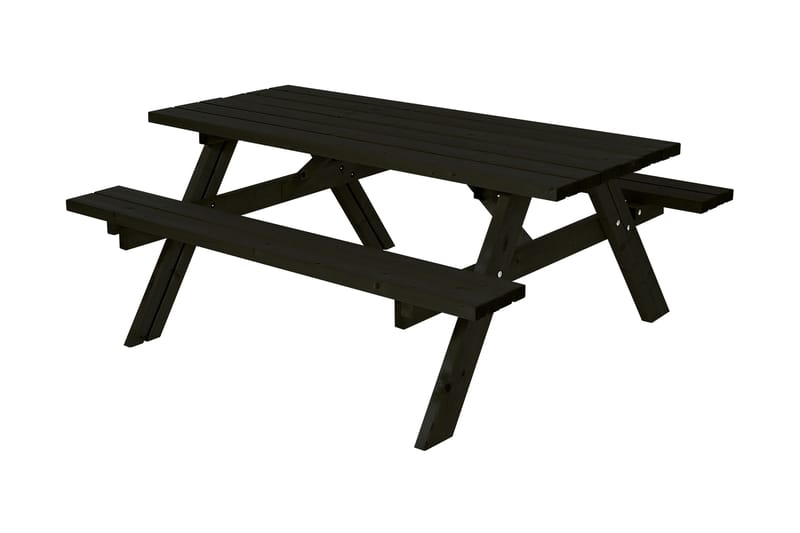 Gudrun Piknikbord med Benk 177 cm - Svart - Hagemøbler - Hagebord - Piknikbord