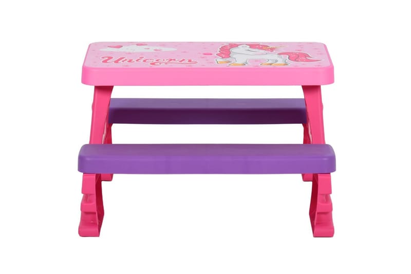 Piknikbord for barn med benker 79x69x42 cm rosa - Hagemøbler - Hagebord - Piknikbord