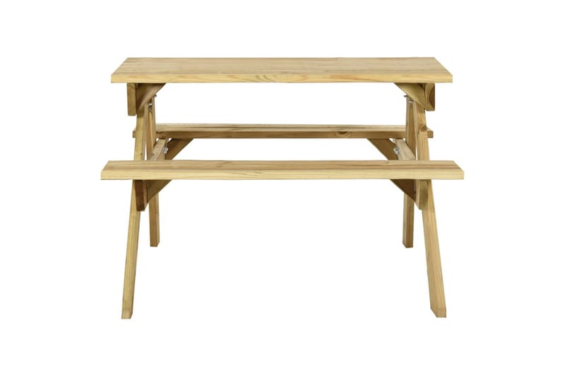 Piknikbord med benker 110x123x73 cm impregnert furu - Brun - Hagemøbler - Hagebord - Piknikbord
