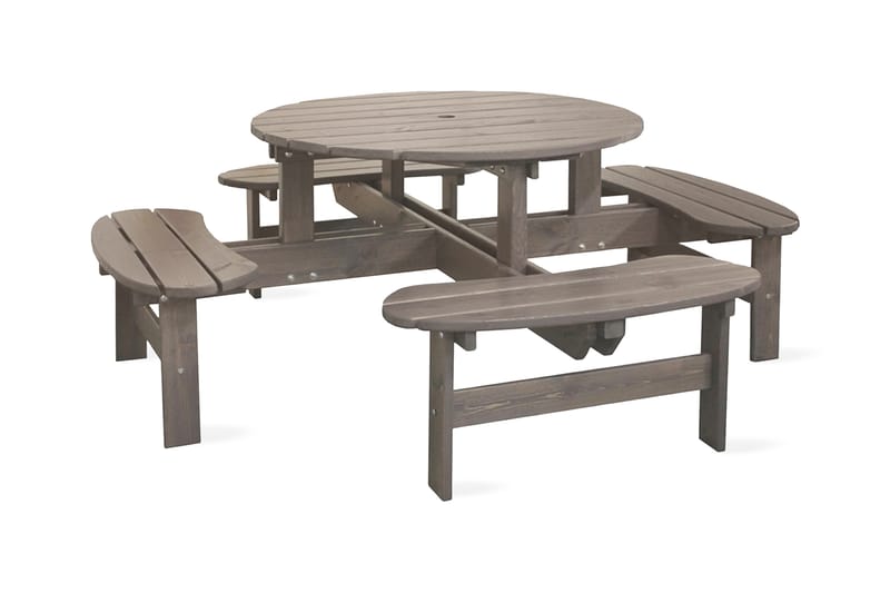 Rogolo Piknikbord 199 cm - Grå - Hagemøbler - Hagebord - Piknikbord