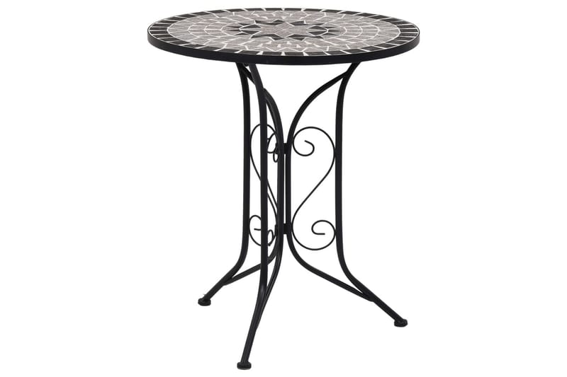 Mosaikkbistrobord grå 61 cm keramikk - Grå - Hagemøbler - Hagebord - Cafébord