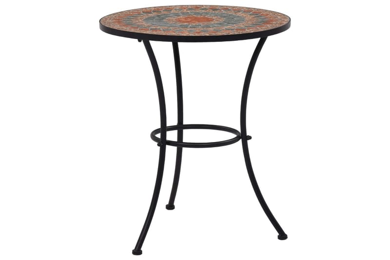 Mosaikkbistrobord oransje/grå 60 cm keramikk - Oransj - Hagemøbler - Balkong - Balkongmøbler - Balkongbord