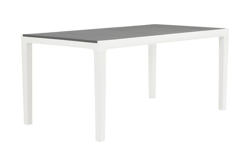 Agadir Spisebord 160x90 cm - Grå/Hvit - Hagemøbler - Hagebord - Spisebord ute