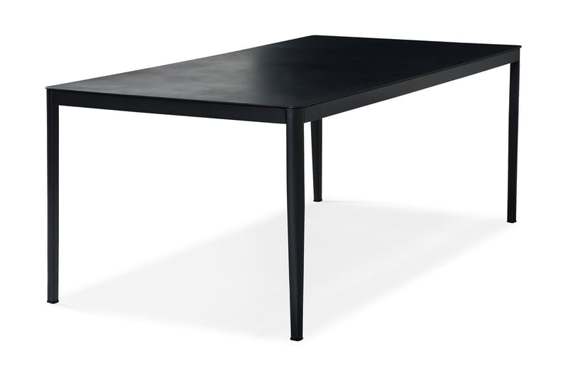 Alex Spisebord 200x100 cm - Svart/Grå Steinlook - Hagemøbler - Hagebord - Spisebord ute