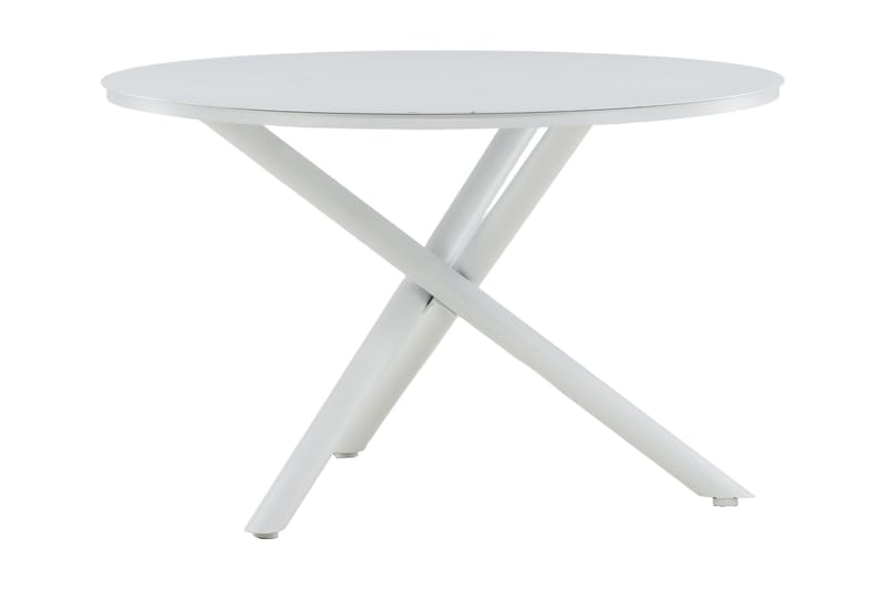 Alma Spisebord Rundt 120 cm Hvit - Venture Home - Hagemøbler - Hagebord - Spisebord ute
