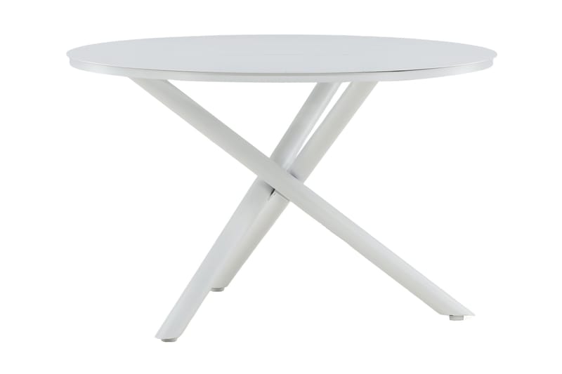 Alma Spisebord Rundt 120 cm Hvit - Venture Home - Hagemøbler - Hagebord - Spisebord ute