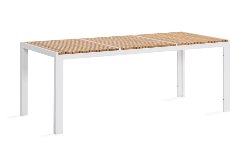 Barkar Spisebord 200 cm - Teak/Hvit - Hagemøbler - Hagebord - Spisebord ute