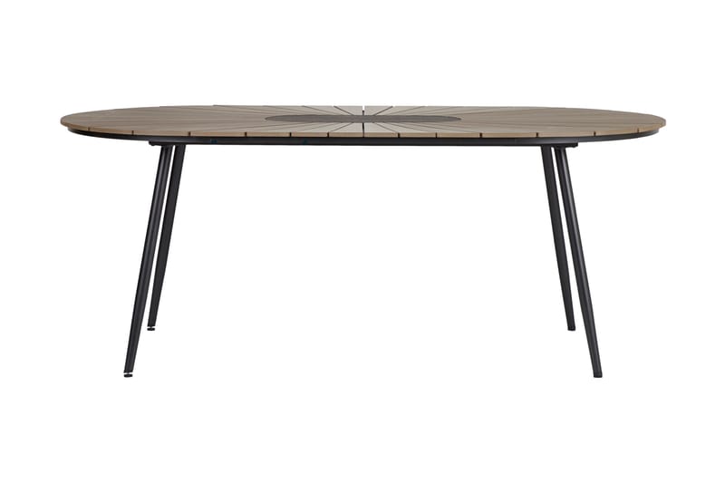 Columbia Spisebord 195 cm Ovalt - Svart/Cappuccino - Hagemøbler - Hagebord - Spisebord ute