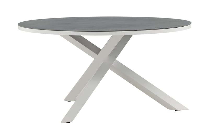 Copacabana Spisebord Rundt 140 cm - Glass/Hvit - Hagemøbler - Hagebord - Spisebord