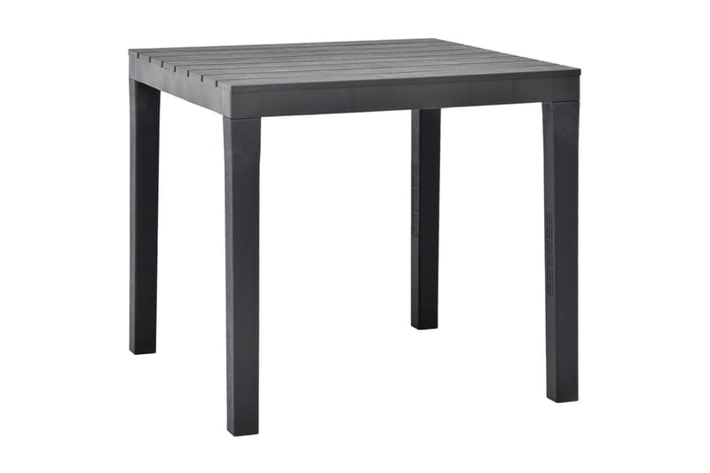 Hagebord antrasitt 78x78x72 cm plast - Grå - Hagemøbler - Hagebord - Spisebord