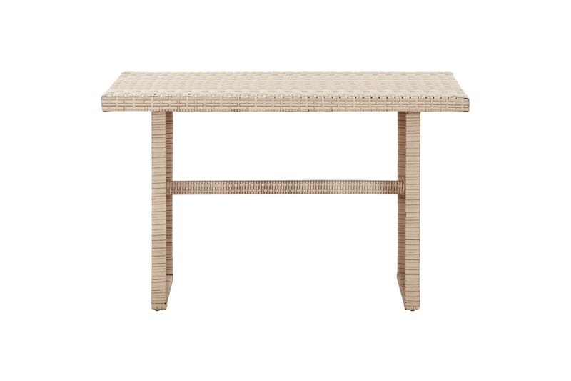 Hagebord beige 110x60x67 cm polyrotting - Grå - Hagemøbler - Hagebord - Spisebord