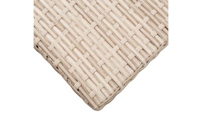 Hagebord beige 110x60x67 cm polyrotting - Grå - Hagemøbler - Hagebord - Spisebord
