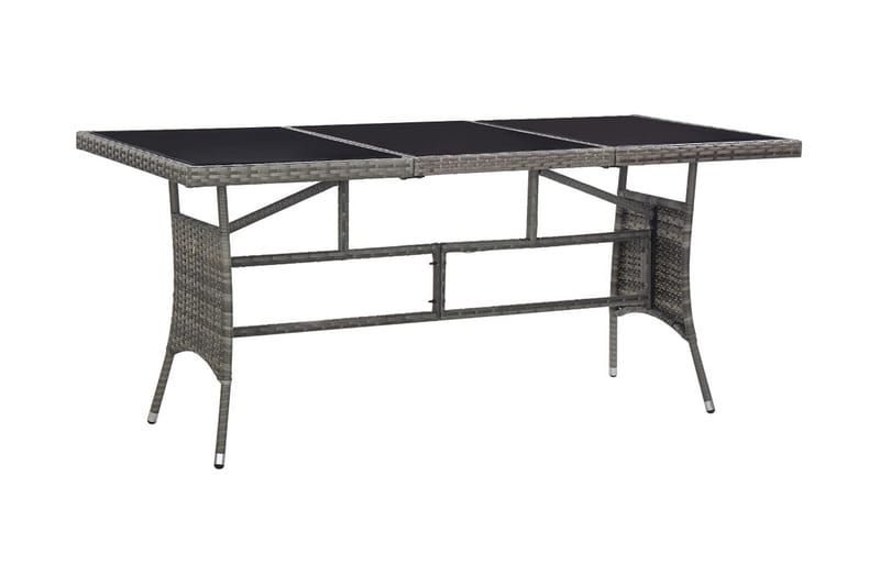 Hagebord grå 170x80x74 cm polyrotting - Hagemøbler - Hagebord - Spisebord