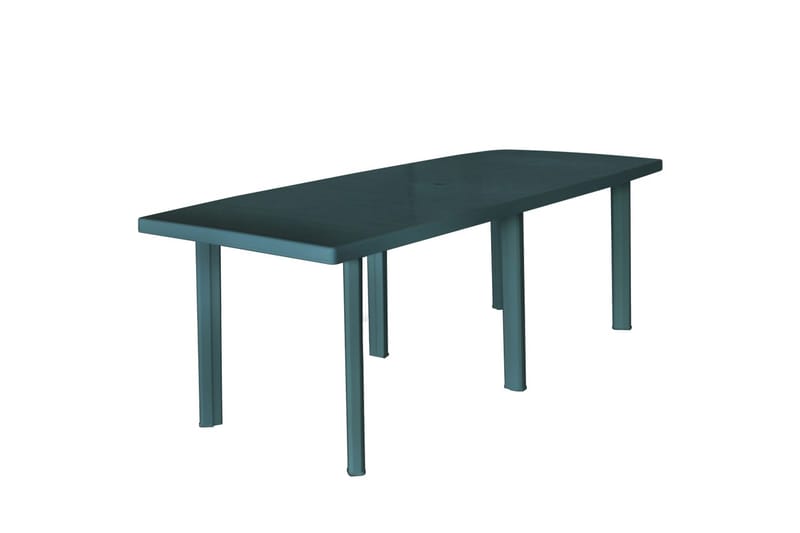 Hagebord grønn 210x96x72 cm plast - Grønn - Hagemøbler - Hagebord - Spisebord ute